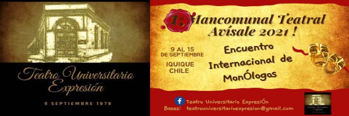 MANCOMUNAL TEATRAL: AVÍSALE 2021 ENCUENTRO INTERNACIONAL DE MONÓLOGOS